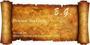 Bucsa Galina névjegykártya